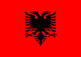 Albanias flagg